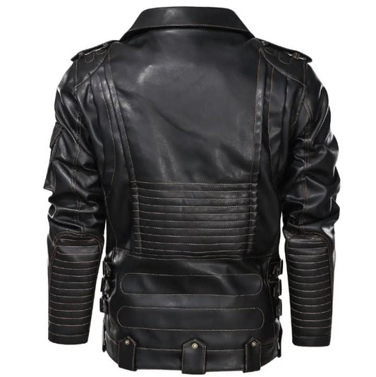 Multi Zip Master - Black Leather Jacket For Men