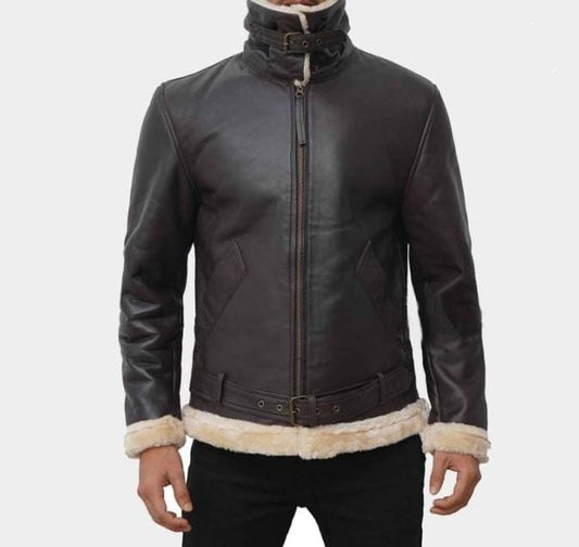Original Leather Jacket With Inner Shearling For Men